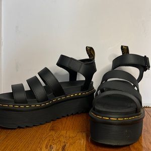 Dr. Martens Blaire Hydro Leather Platform Sandals
